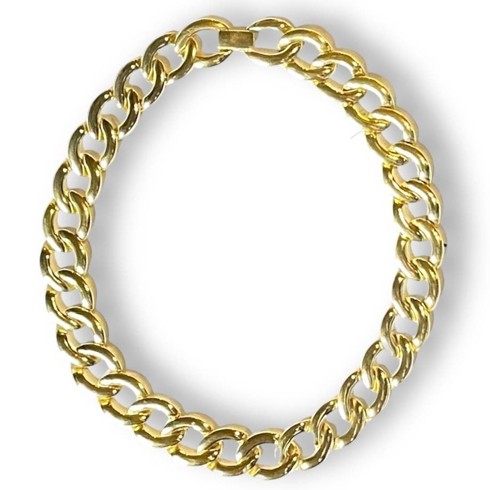 Vintage Napier Cuban Link Necklace Women’s Gold Tone Choker Signed - Picture 4 of 9